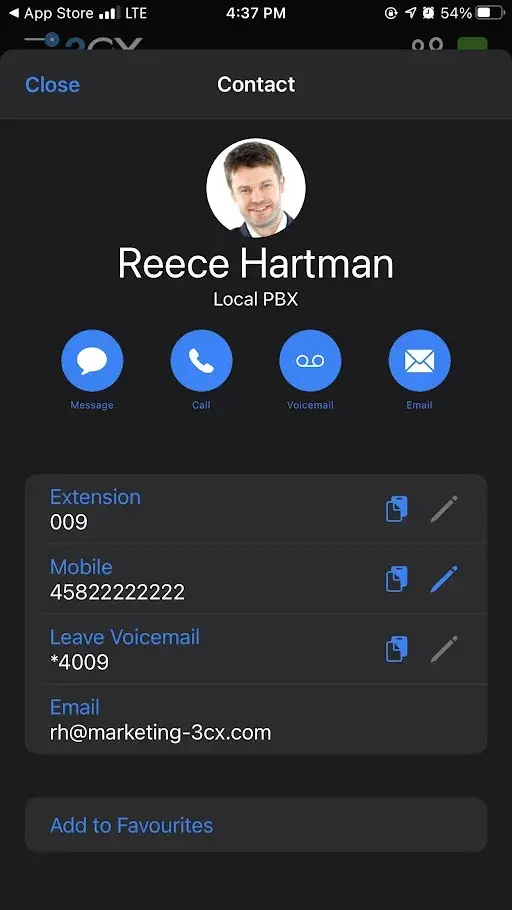 3CX Kontaktverwaltung – Zentrale Steuerung von Kontakten und Rufnummern Benutzeroberfläche der 3CX Kontaktverwaltung zur Organisation von Rufnummern, Namen und Kommunikationsdetails innerhalb der Telefonanlage