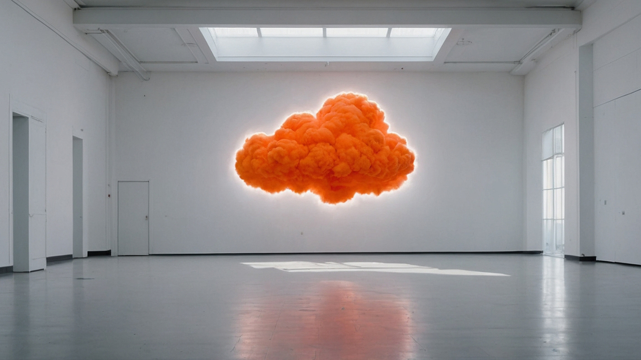 Cloud-Darstellung – Orangefarbene Wolke als Metapher für moderne Cloud-Lösungen IT-Magazin