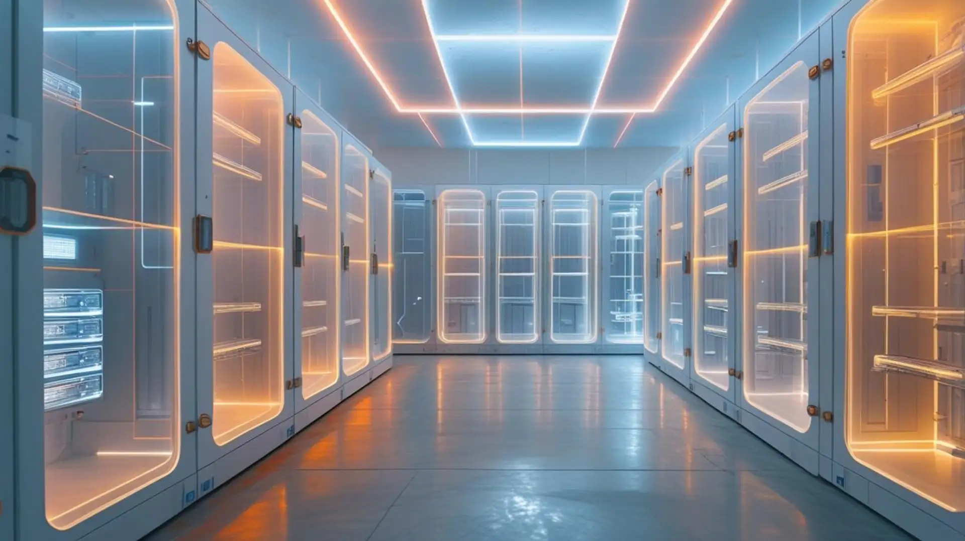 KI-Infrastruktur im Rechenzentrum – Grundlage für skalierbare KI-Lösungen für Unternehmen Moderne KI-Infrastruktur mit Serverracks in einem Rechenzentrum für KI-Lösungen für Unternehmen